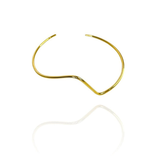 Choker Aro Torneado Banhado Em Ouro 18k