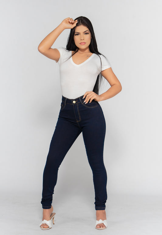 Calça Jeans Skinny Azul Escuro