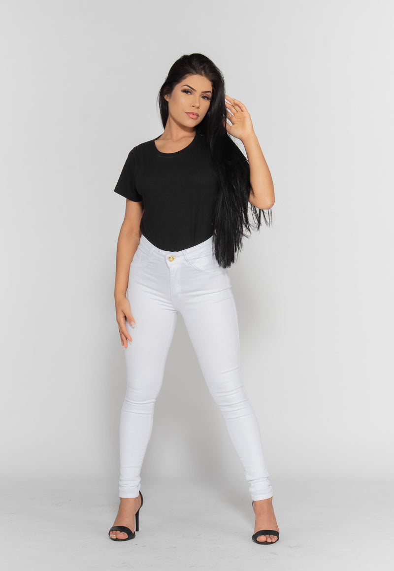 Calça Skinny Branco Bella