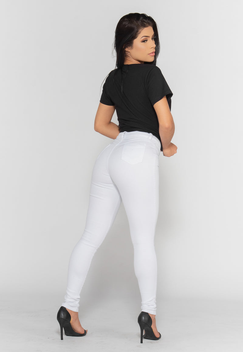 Calça Skinny Branco Bella