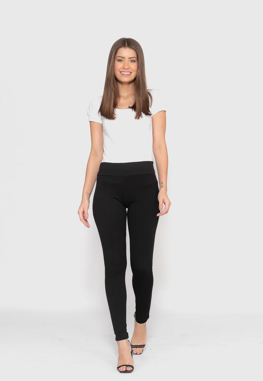 Calça Preto Malha Crepe