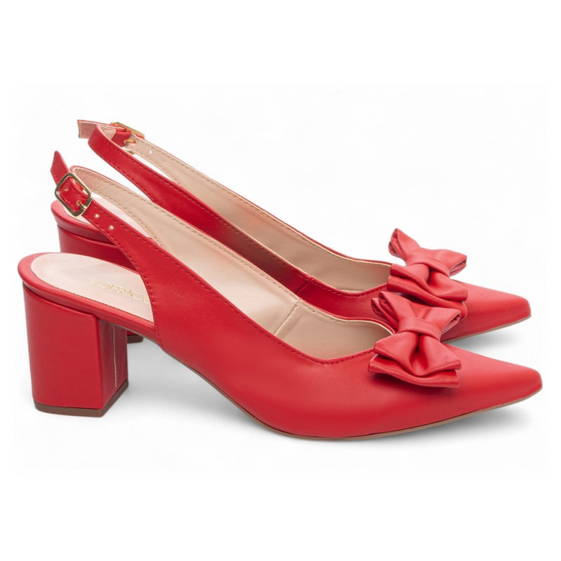 Scarpin slingback vermelho