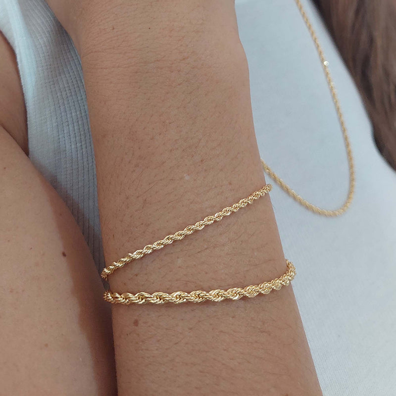 Pulseira Cordão Baiano 3,0 Folheado Em Ouro 18k - Casa Vitrine