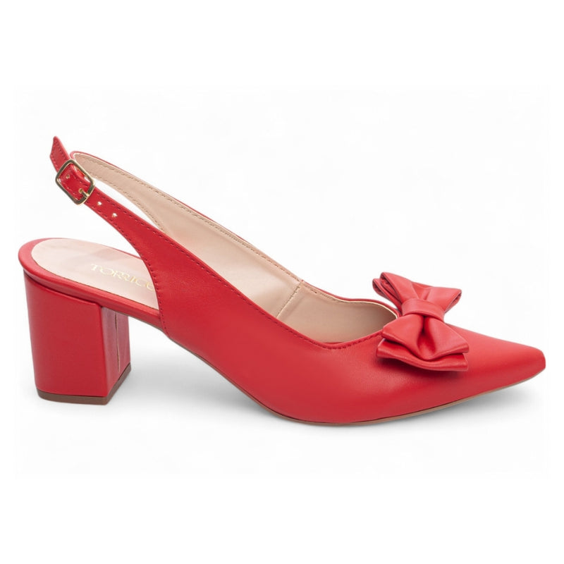 Scarpin slingback vermelho