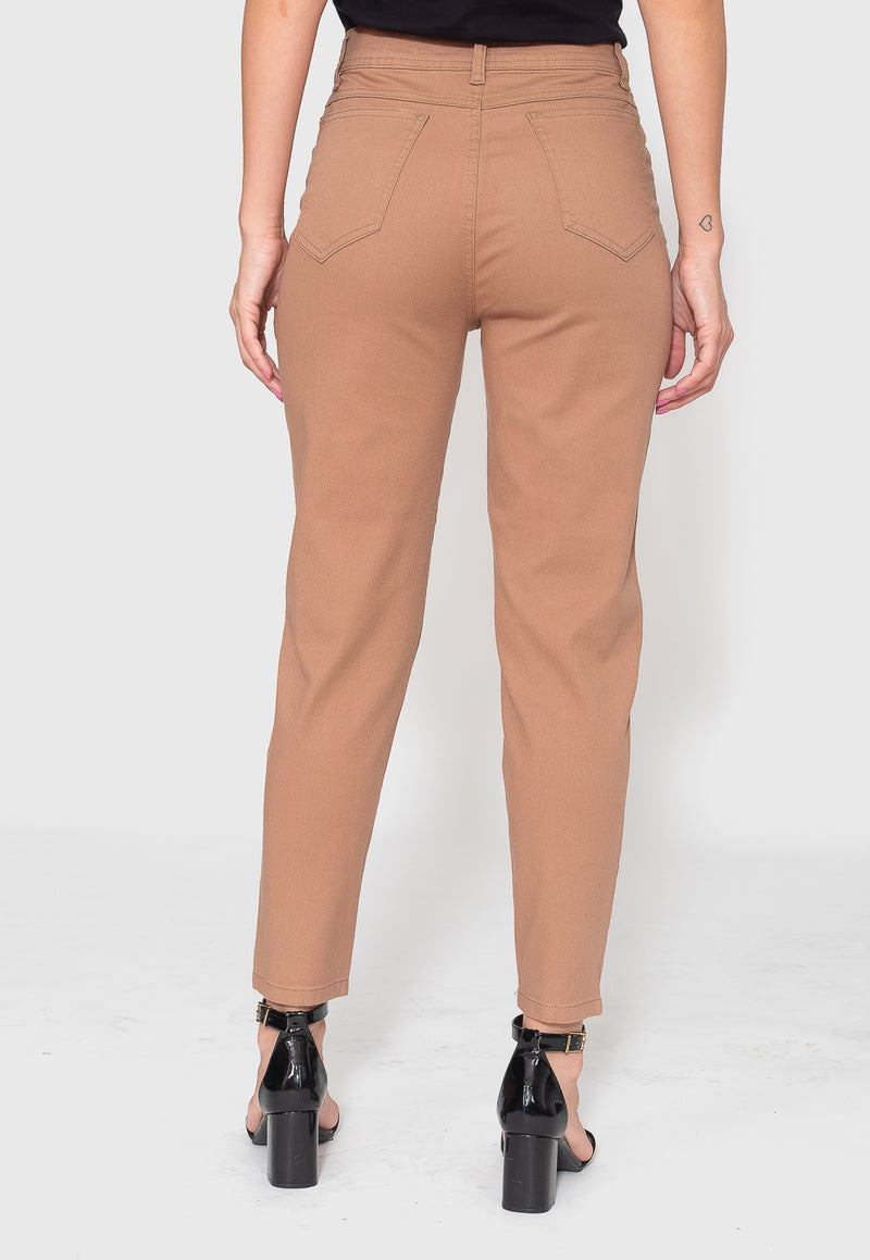 Calça Skinny Caqui Cintura Alta - Casa Vitrine