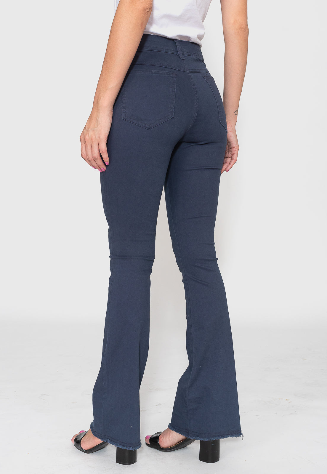 Calça Flair Azul Cintura Alta - Casa Vitrine