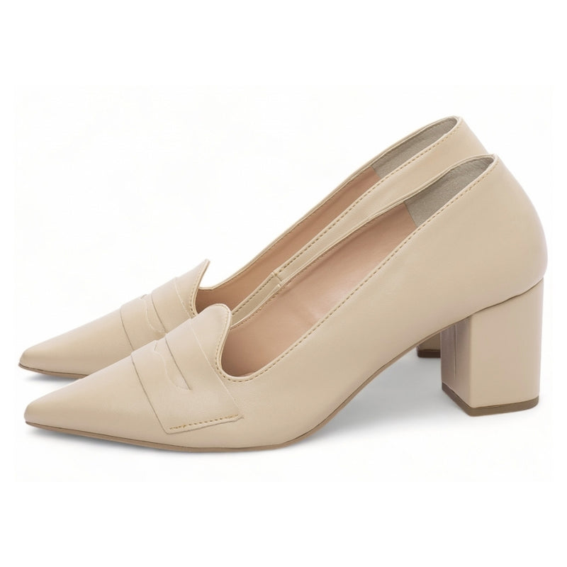 Scarpin Sleep Mocassim Nude - Casa Vitrine