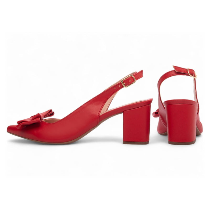 Scarpin slingback vermelho