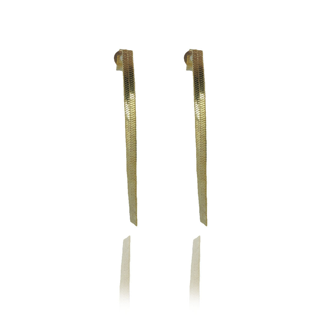 Brinco De Fita Folheado A Ouro 18k - Casa Vitrine