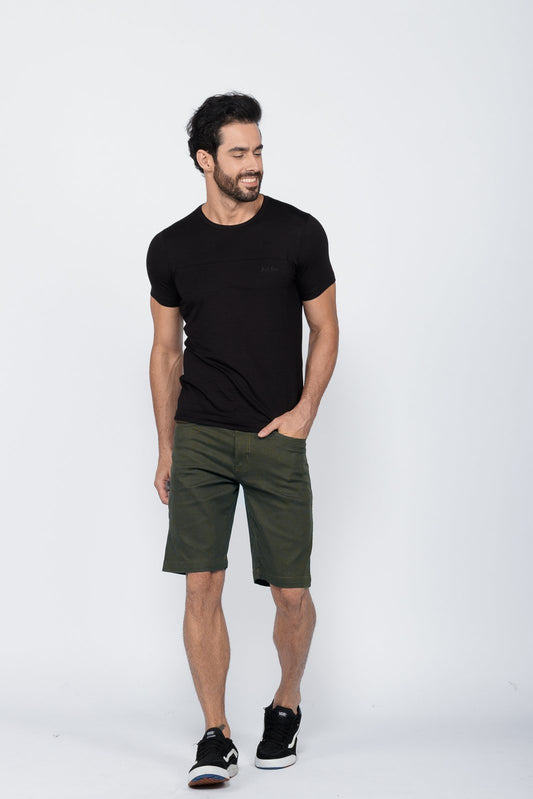 Bermuda masculina sarja verde