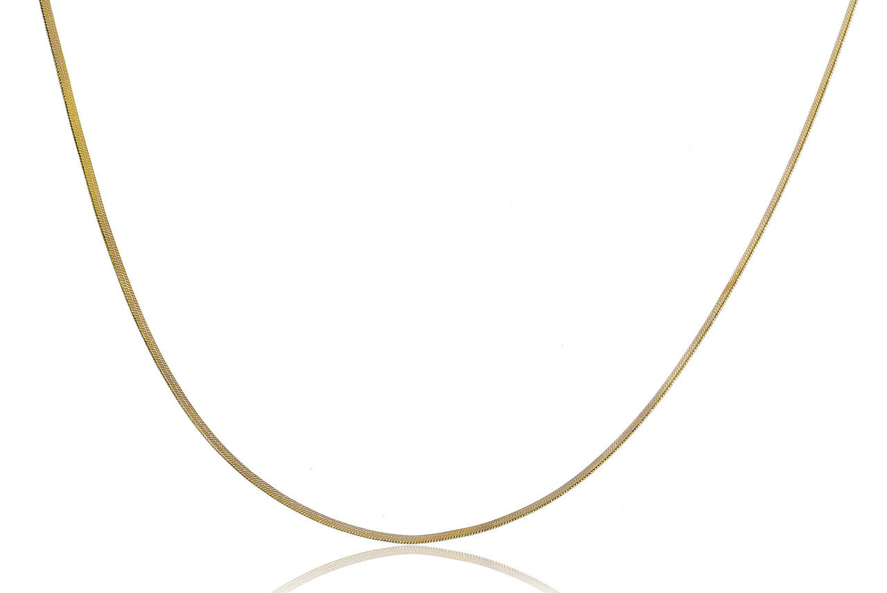 Colar Com Corrente Fita Folheado Em Ouro 18k - Casa Vitrine