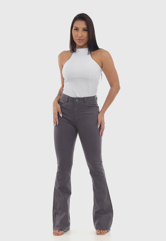 Calça Flair Chumbo Cintura Alta