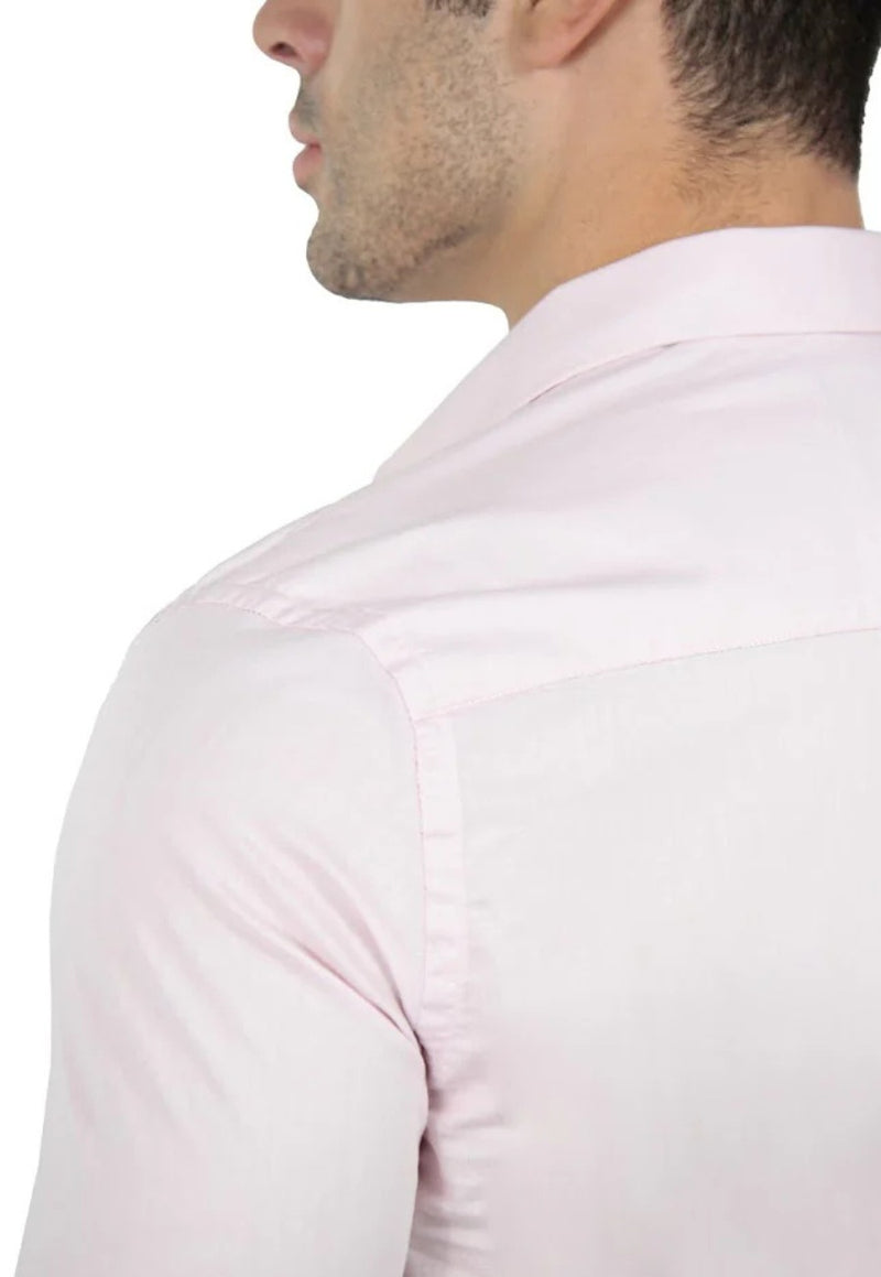 Camisa manga longa slim fit básica lisa