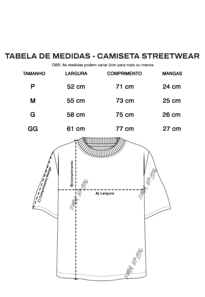 Camiseta oversized masculina