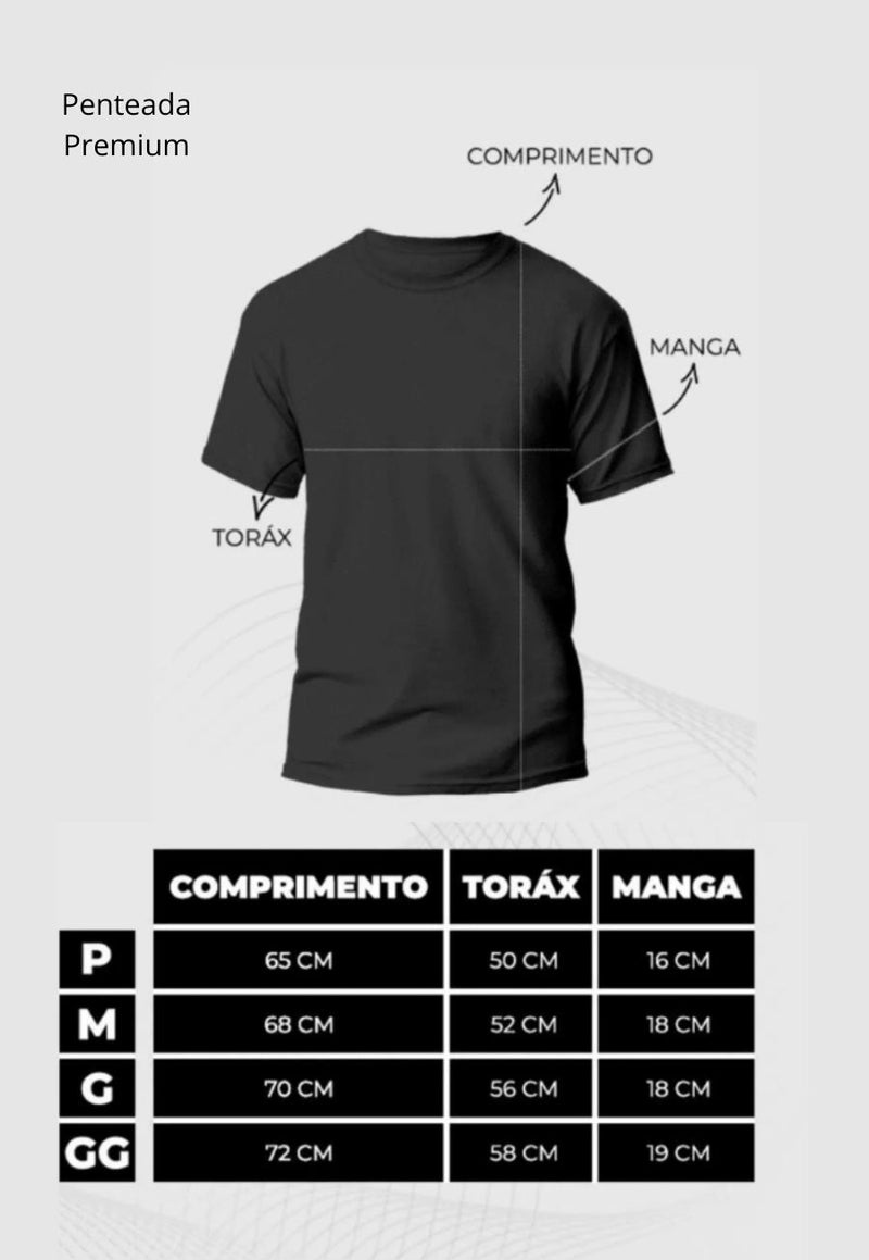 Camiseta penteada masculina