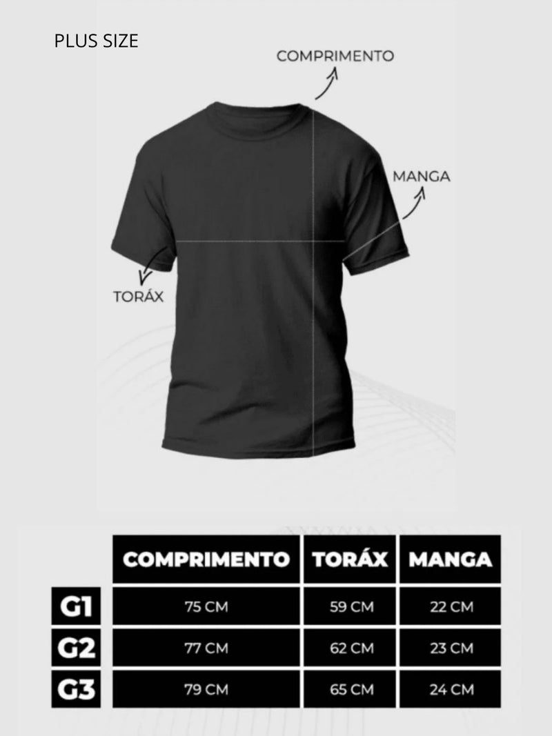 Camiseta plus size masculina