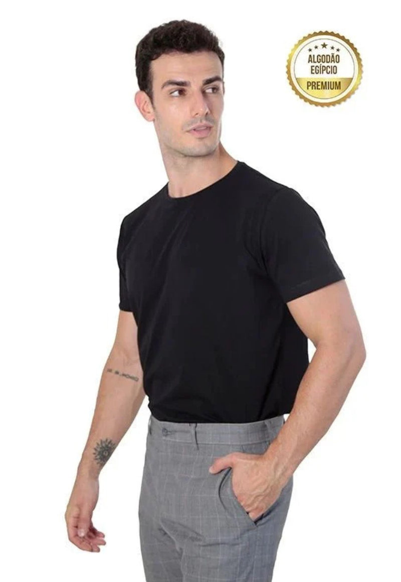 Camiseta premium algodão egípcio