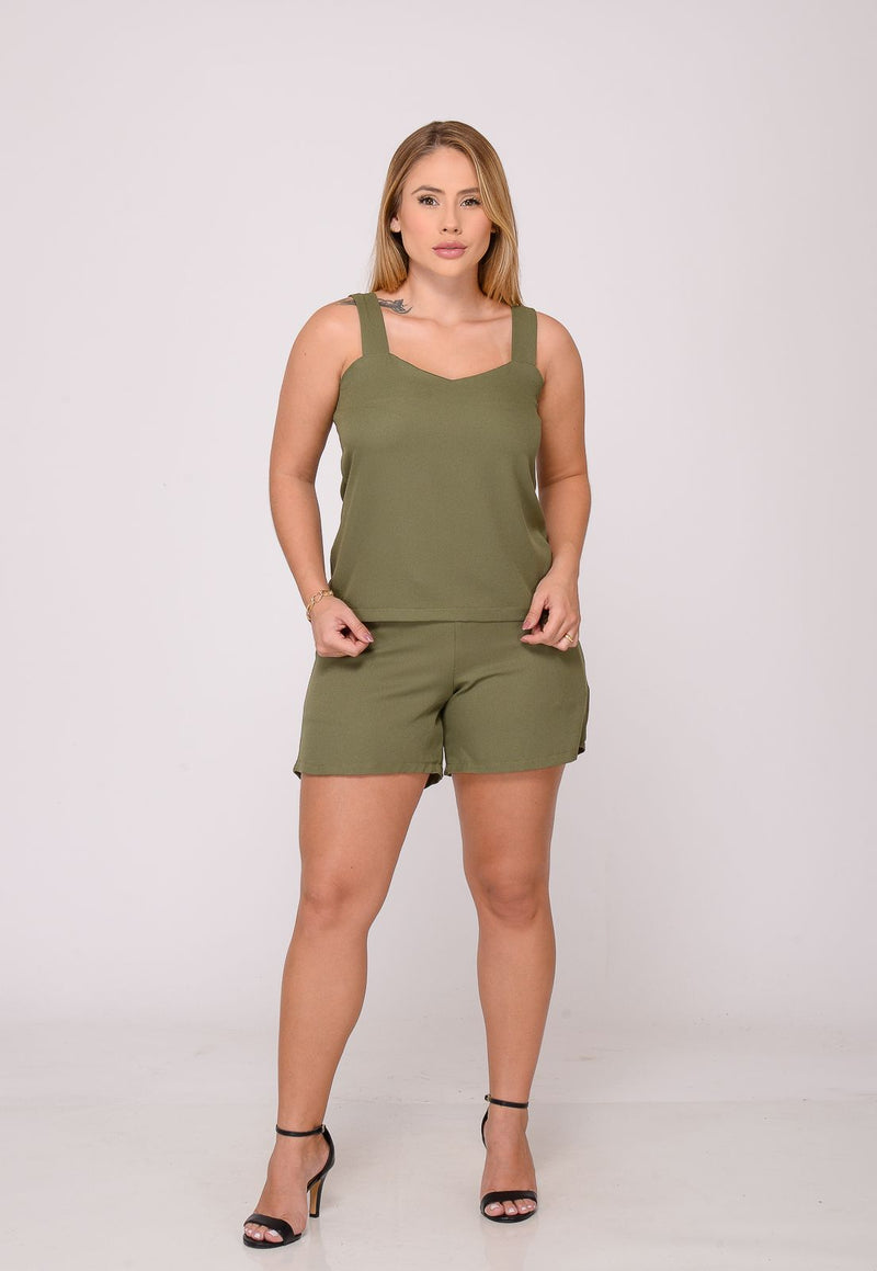 Conjunto Feminino Army Green