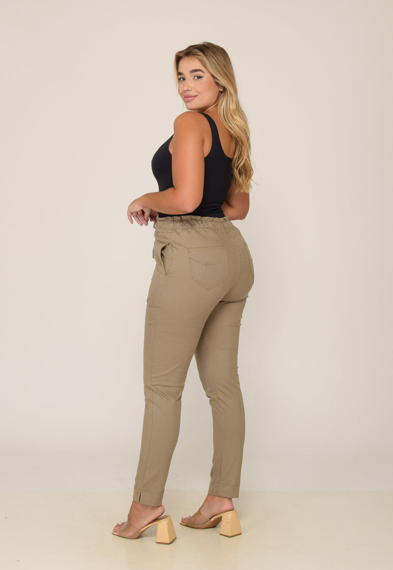 Calça Feminina Bege Escuro