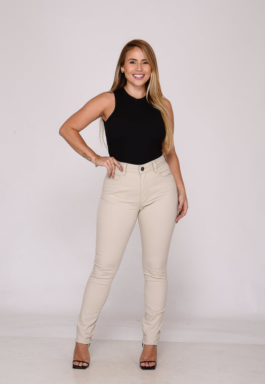 Calça Feminina Bege Claro