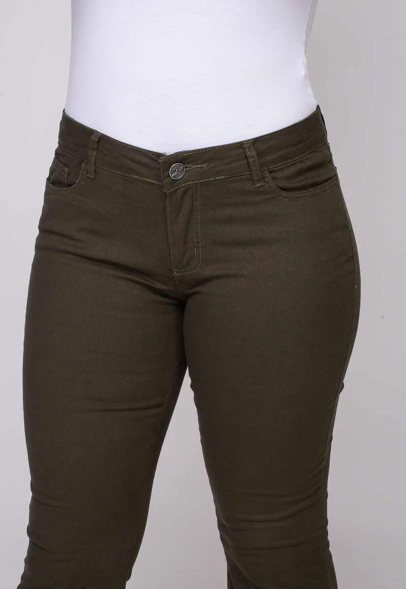 Calça Flare Verde Musgo