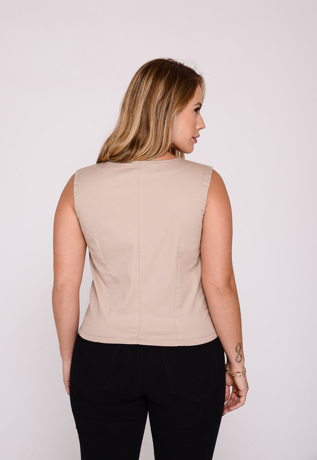 Colete Feminino Solid Bege
