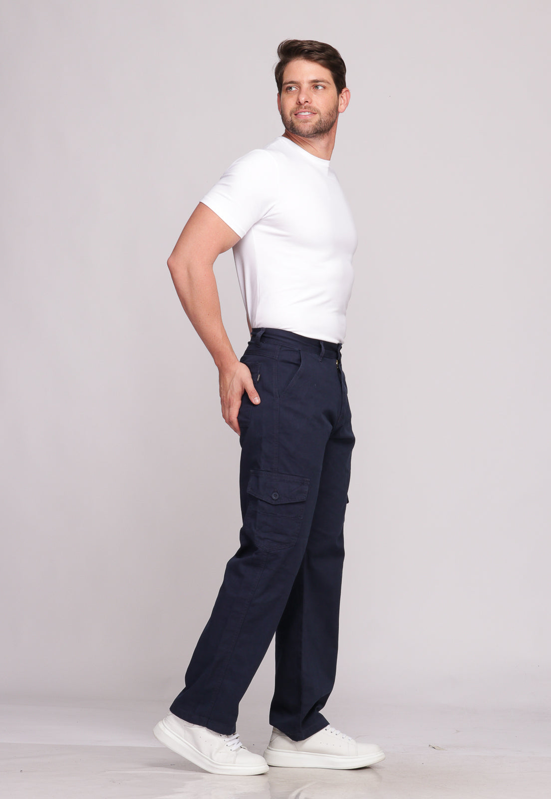 Calça Cargo Masculina Azul Marinho