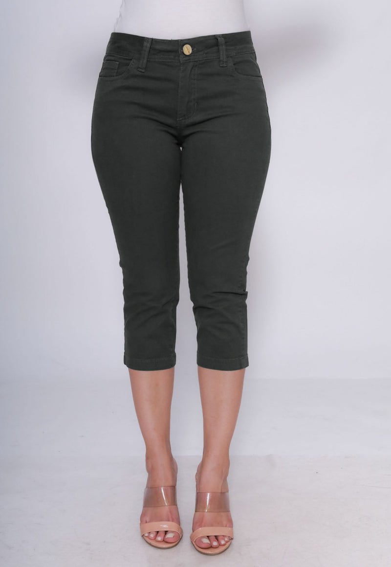 Calça Verde Capri Feminina - Casa Vitrine