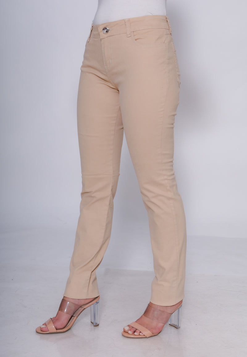 Calça Creme Claro Skinny - Casa Vitrine