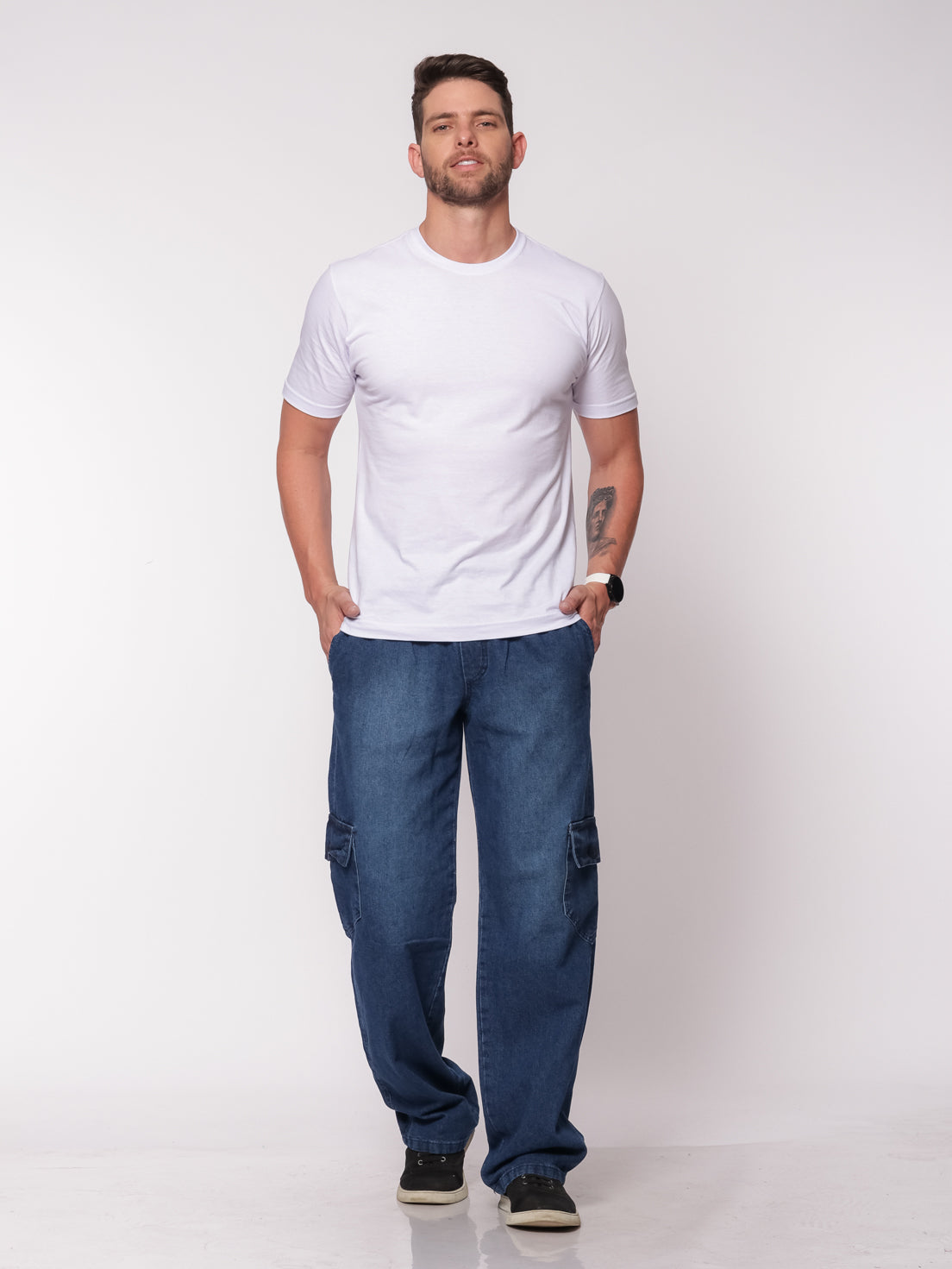 Calça jeans masculina baggy
