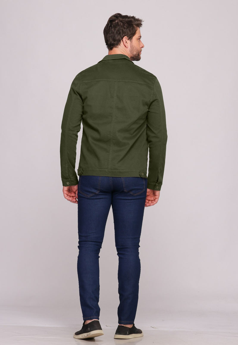 Jaqueta masculina Sarja Verde militar