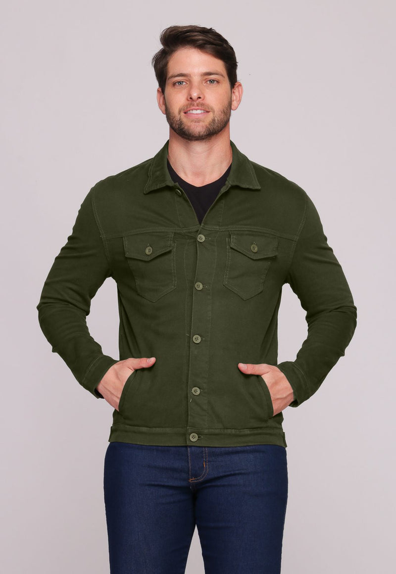 Jaqueta masculina Sarja Verde militar