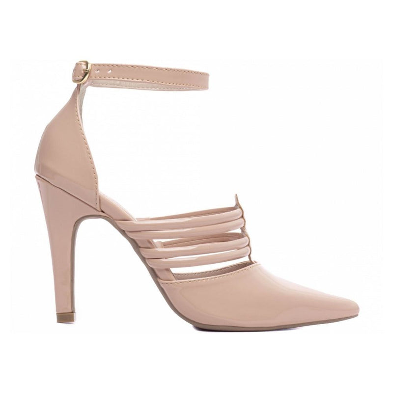 Salto Scarpin Verniz Rose