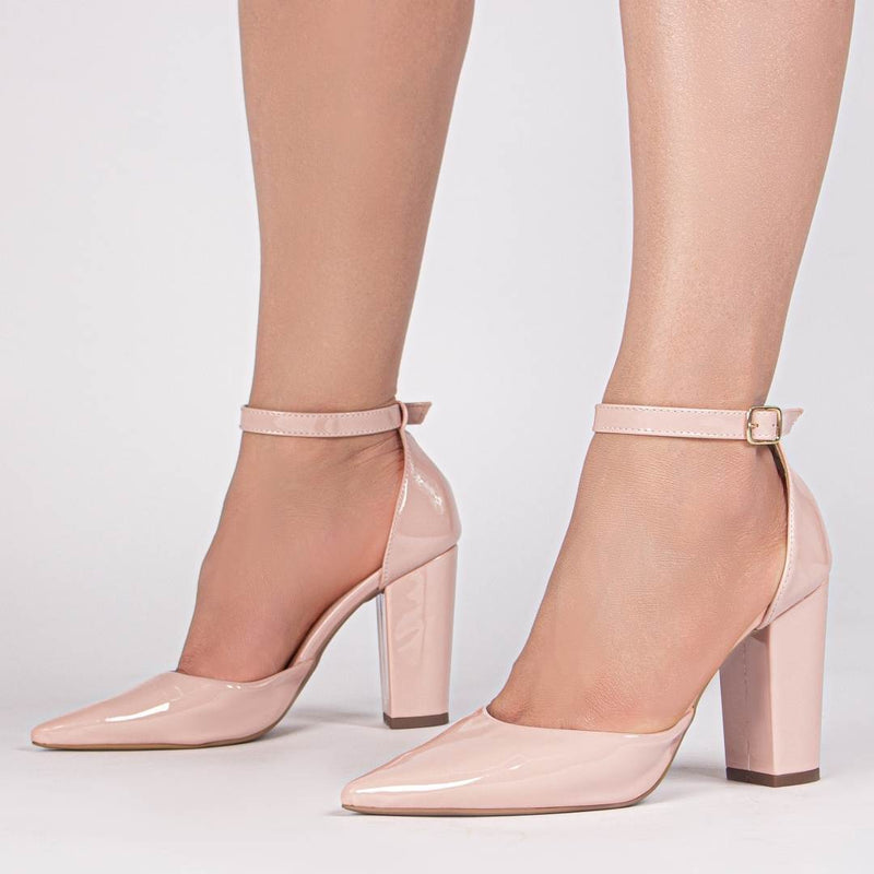 Scarpin Nude Salto Bloco