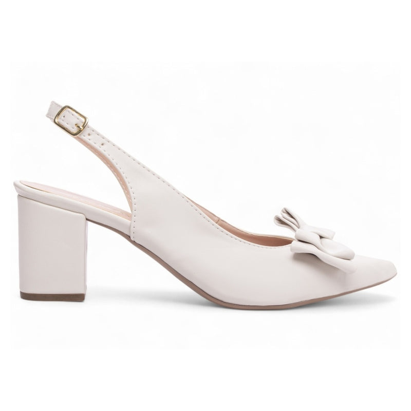 Scarpin slingback branco