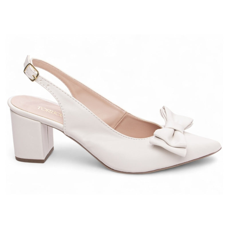 Scarpin slingback branco