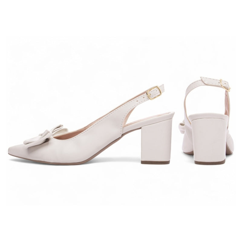 Scarpin slingback branco