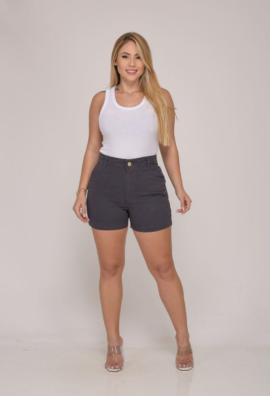 Shorts Feminino Cinza Escuro