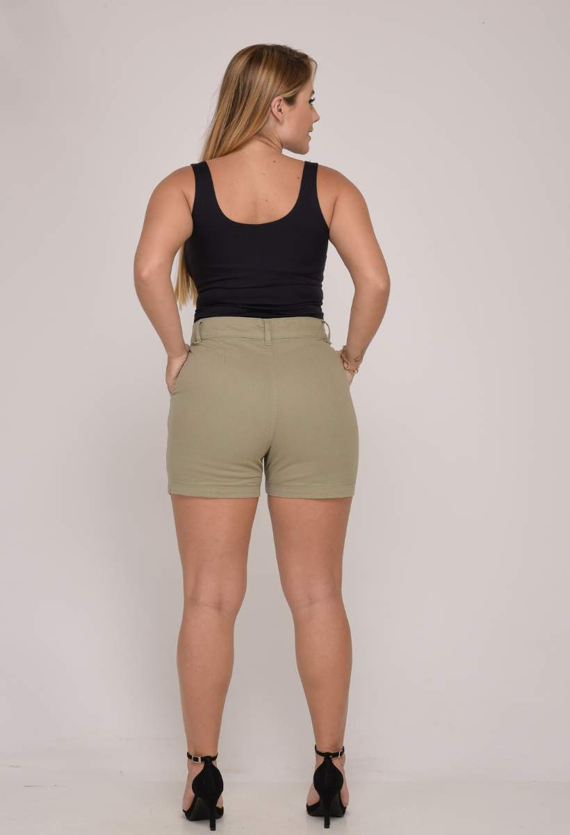 Shorts Feminino Verde Acinzentado