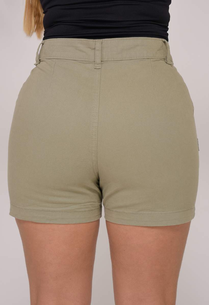 Shorts Feminino Verde Acinzentado