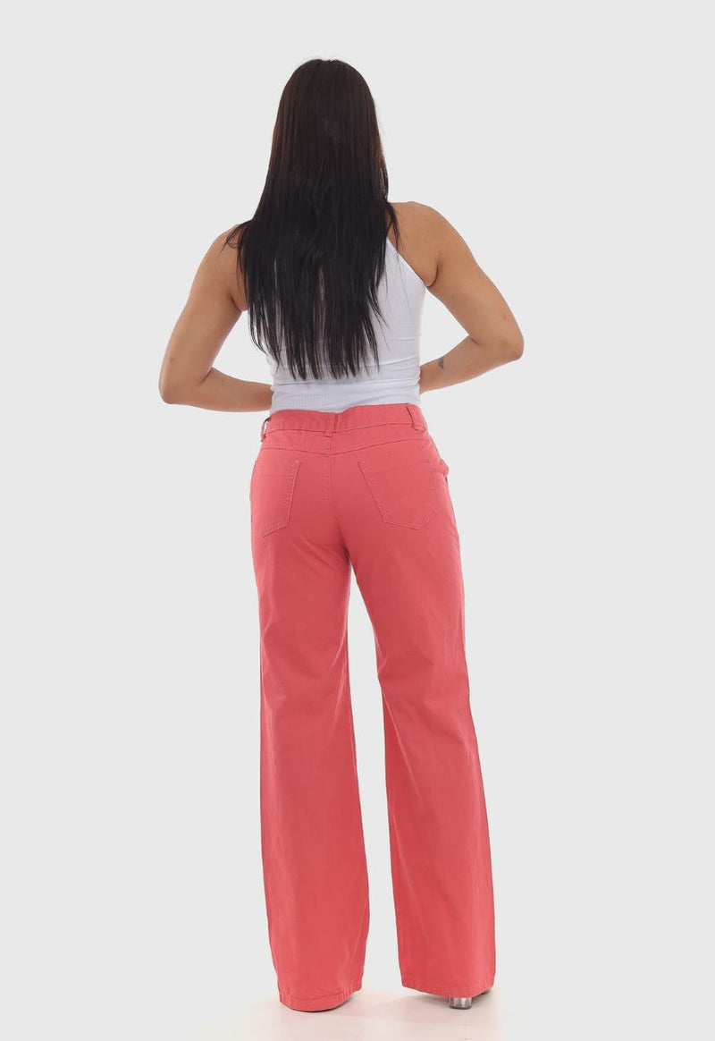 Calça Feminina Wide Leg Coral