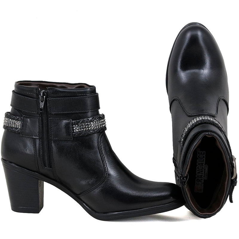 Bota de Couro Preto Comfort - Casa Vitrine