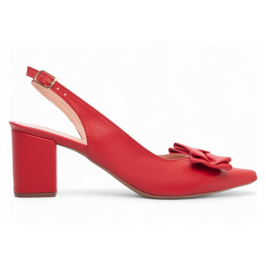 Scarpin slingback vermelho