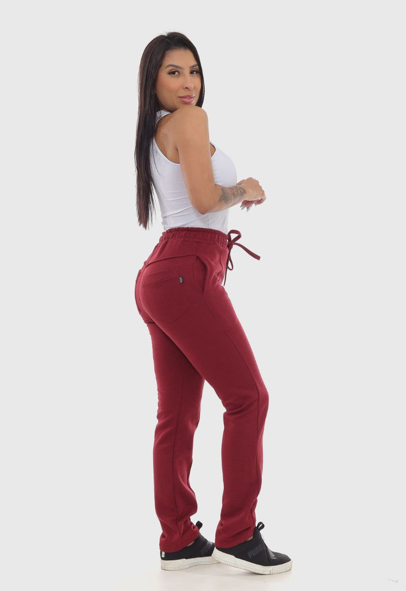 Calça Moletom Marsala