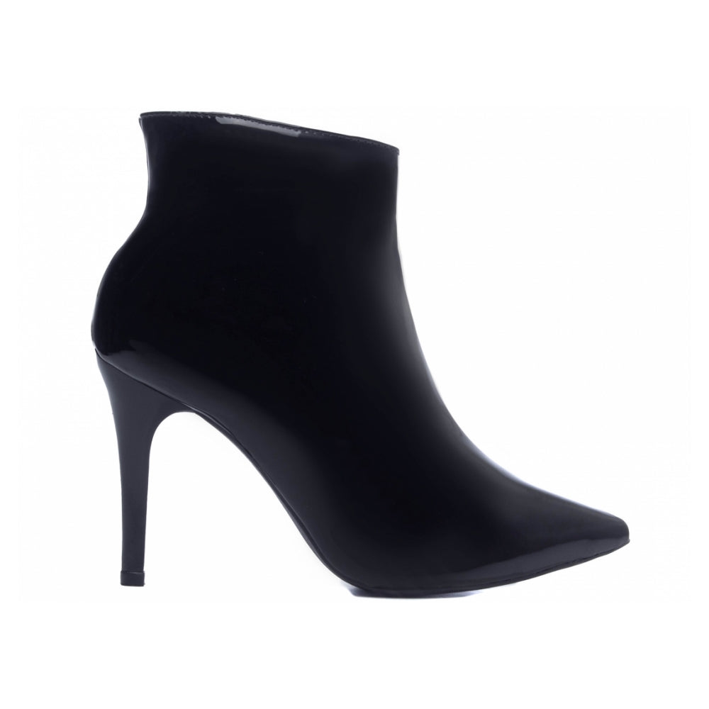 Bota Bico Fino Verniz Preto