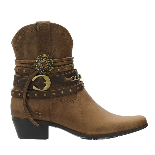 Bota Texana Couro Fóssil Tabaco - Casa Vitrine