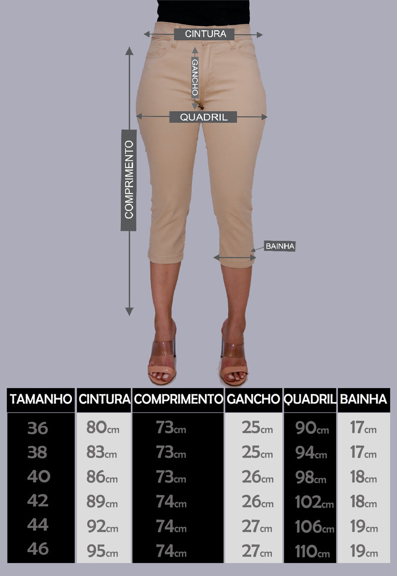 Calça Bege Capri Feminina - Casa Vitrine