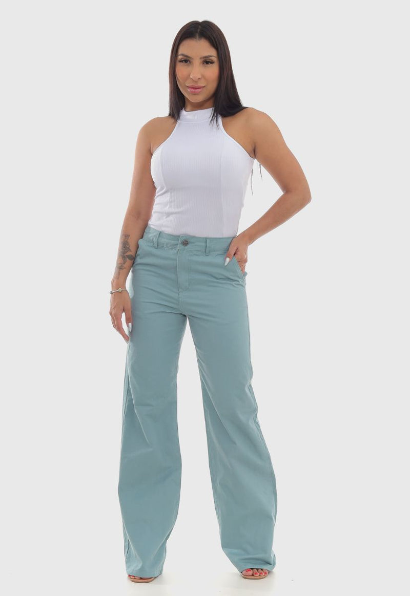 Calça Feminina Wide Leg Green