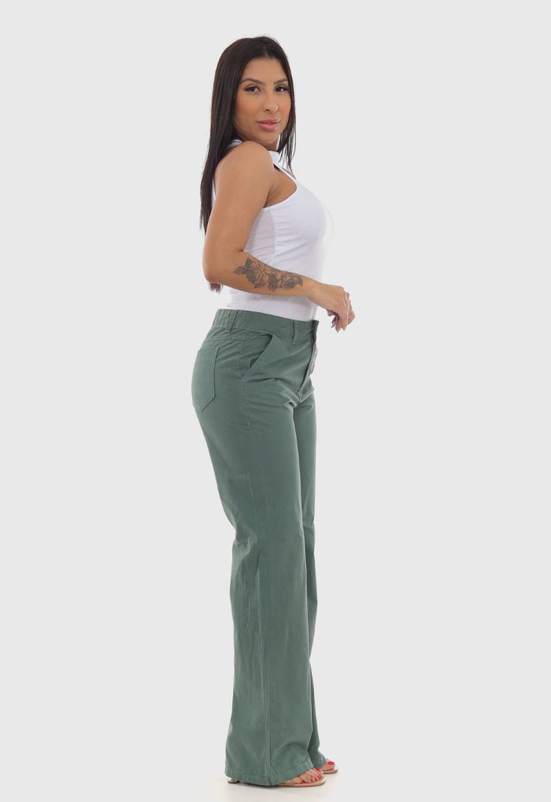 Calça Feminina Wide Leg Verde