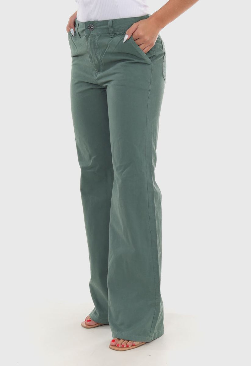 Calça Feminina Wide Leg Verde